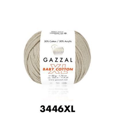 GAZZAL  BABY COTTON XL  3446 - 50% Хлопок, 50% Акрил 50 г/105 м