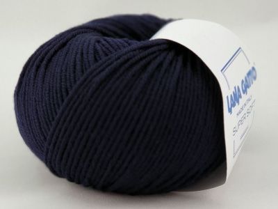 Lana Gatto Super Soft (10214 сине-черный) 100% меринос экстрафайн 50 г/125 м