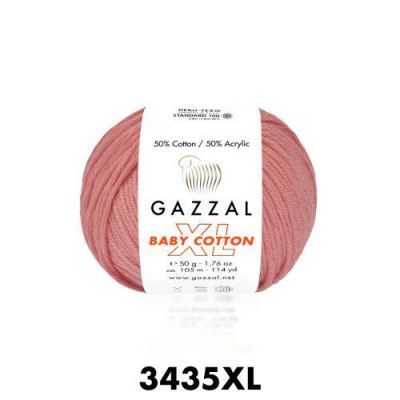 GAZZAL  BABY COTTON XL  3435  - 50% Хлопок, 50% Акрил 50 г/105 м